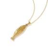 304 Stainless Steel Necklace 18K Gold Plated Link Cable Chain Fish Pendant Charm 45cm+ 5cm For Women Ocean Jewelry Gift 1 Piece