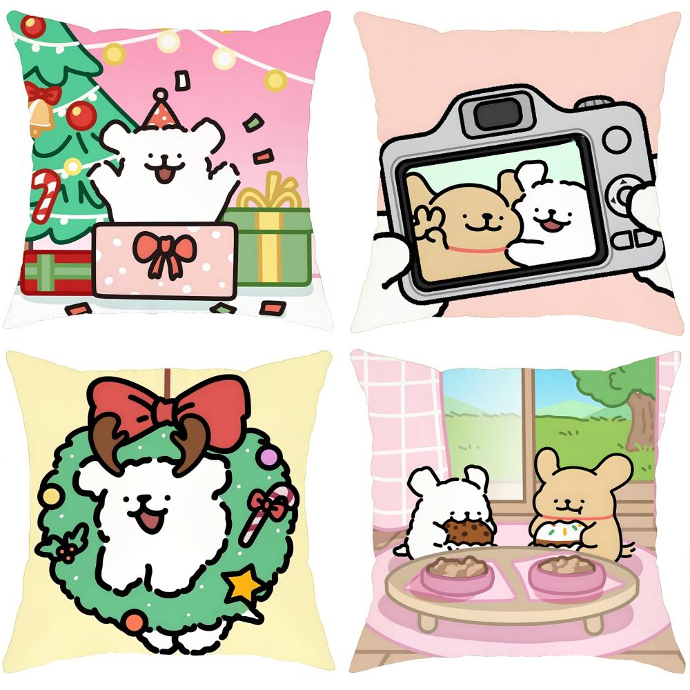 Cute L-Line P-Puppy Cushion Cover Comfortable Reversible Pillow Cover Ideal for Car Sofa Bedroom & Beyond