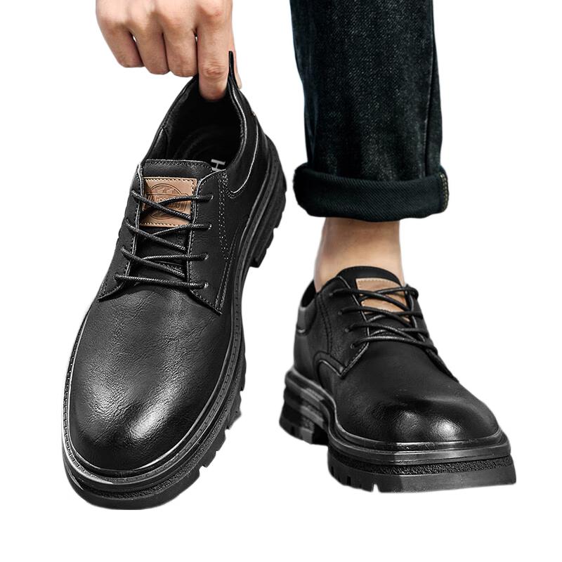 HLA Men s Retro Casual Leather Shoes 39
