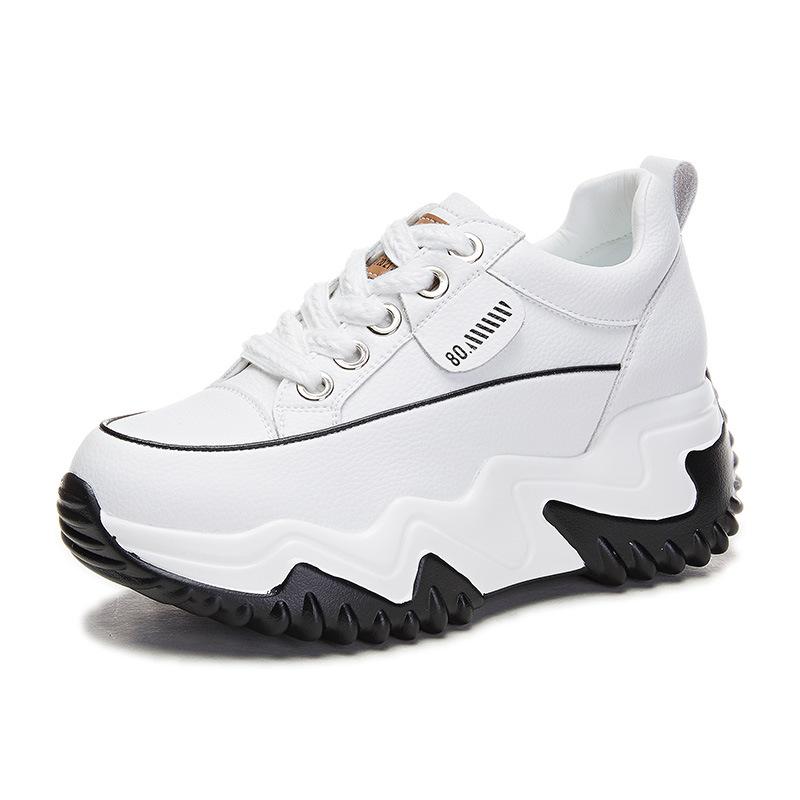 Inner Height Women's Autumn and Winter Thick-soled Muffins Daddy Shoes Small Casual Shoes Are Comfortable and Tall