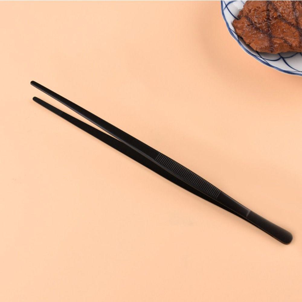 Stainless Steel Barbecue Tongs Black Grill Clip Portable Food Tweezer  Bread