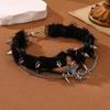 Punk style cross choker collar exaggerated personality tassel PU necklace sweet cool babes accessories
