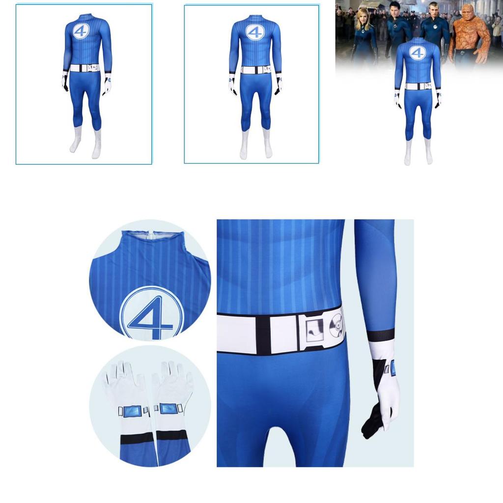Marvel Fantastic Four Onepiece Costume With Polyester Fabric For Theatrical Performances