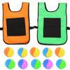 12pcs/set Outdoor Throwing Game Prop 2 Vests 10 Balls for Team Building Backyard Fun Outdoor Sports Family Games Group JXB