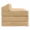 Folding Sofa Bed Green and Gray 120 X 60 X 49 Cm Fabric