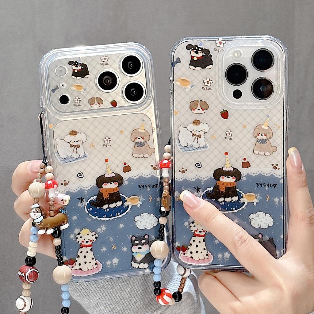 Double-sided imd cute cartoon dog for iPhone17proamx mobile phone case Apple 16 protective case anti-drop
