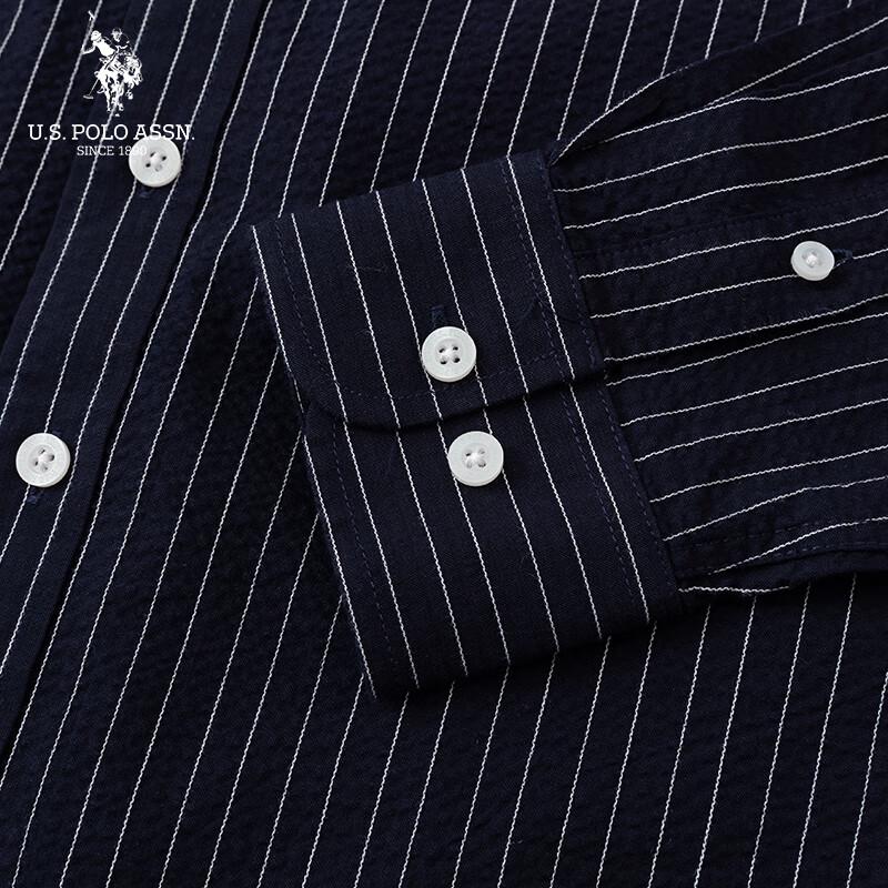 U.S. POLO ASSN. Men's Long Sleeve Striped Cotton Shirt