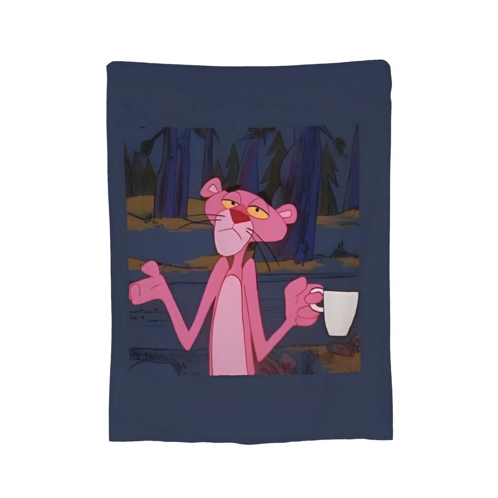 Pinks Panthers Wool Blanket Throw Blanket for Home 125*100cm Bedspread,
