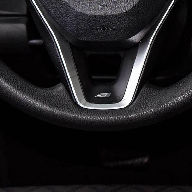 1pcs Car Metal Alloy Race Flag Logo Steering Wheel Sticker Emblem For Formentor Sport Leon Exeo Ibiza FR Ateca Badge Decoration