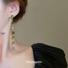 Silver Needle Geometric Tassel Earrings - Light Luxury Dangle, Elegant & Versatile Women's Earrings.