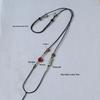 Refined Hand-Woven Hetian Jade Adjustable Necklace with Purely Handmade Cord