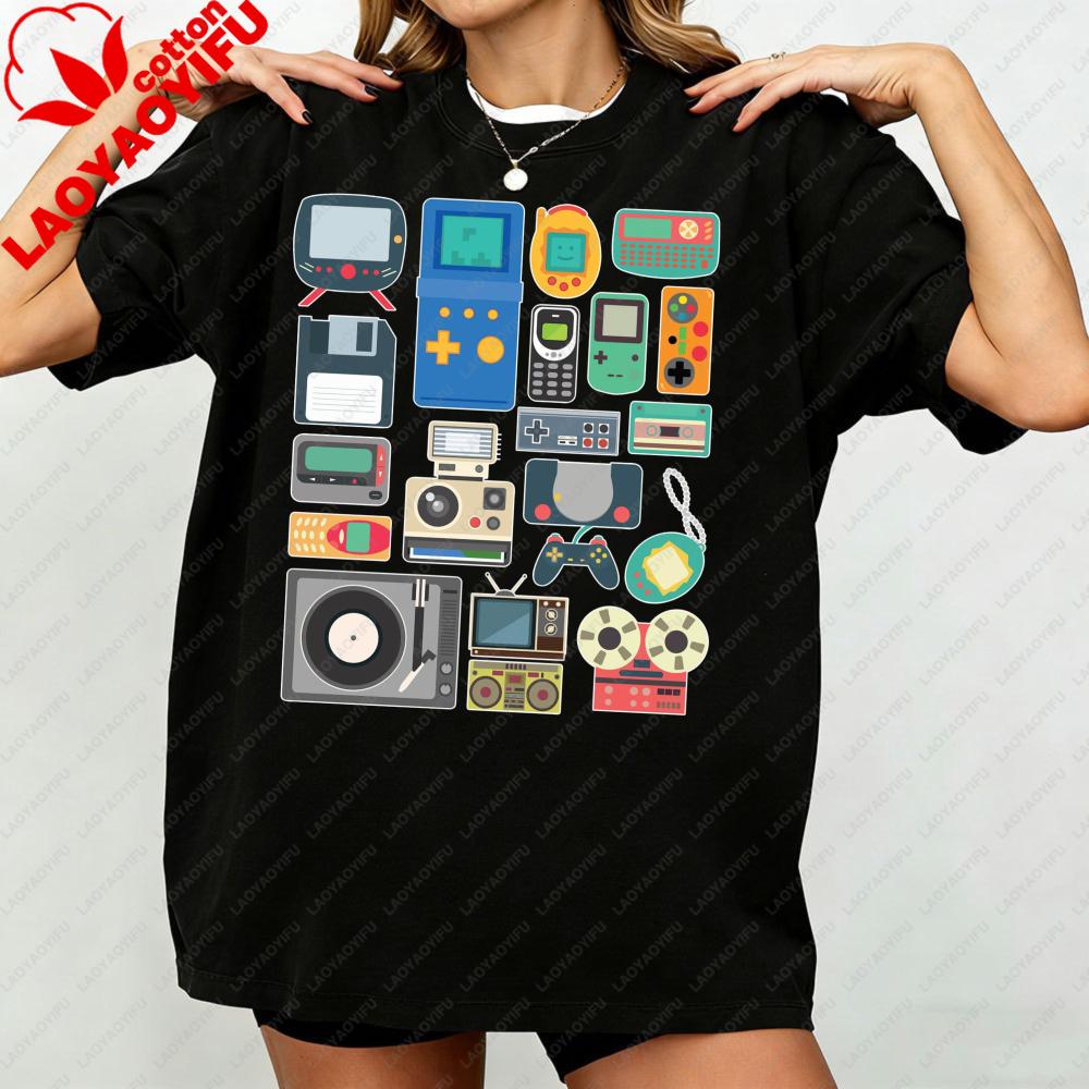 80s 90s Video Game Retro Classic Arcade Unisex TShirt Vintage Gamer Gifts Shirts Cool 80s Made Born In The 1980s 1990s Clothes