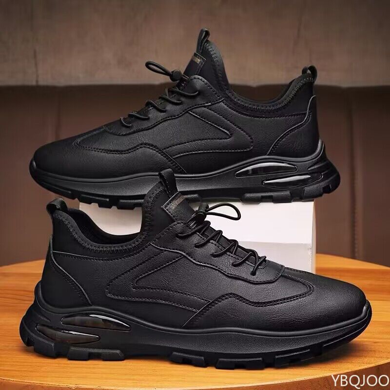 

Fashionable versatile summer new Lightweight breathable men s shoes thick soled sports leisure minimalist running men s shoes 41 чёрный