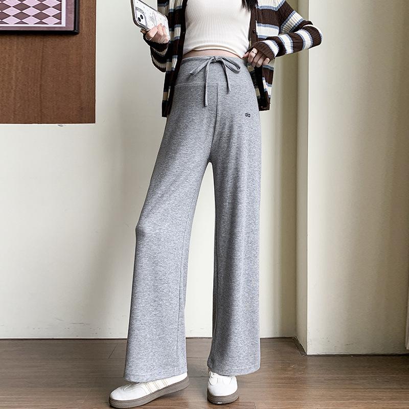 

Maternity Wide-Leg Pants: Spring/Autumn, Plus Size, Casual, Straight Leg, No Belly Support, Comfortable Fit 2XL