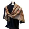 Vintage Plaid Herringbone Pattern Imitation Velvet Triangle Scarf Printed Sunscreen Shawl Scarf Silk Scarf Scarf Headscarf Scarf Women
