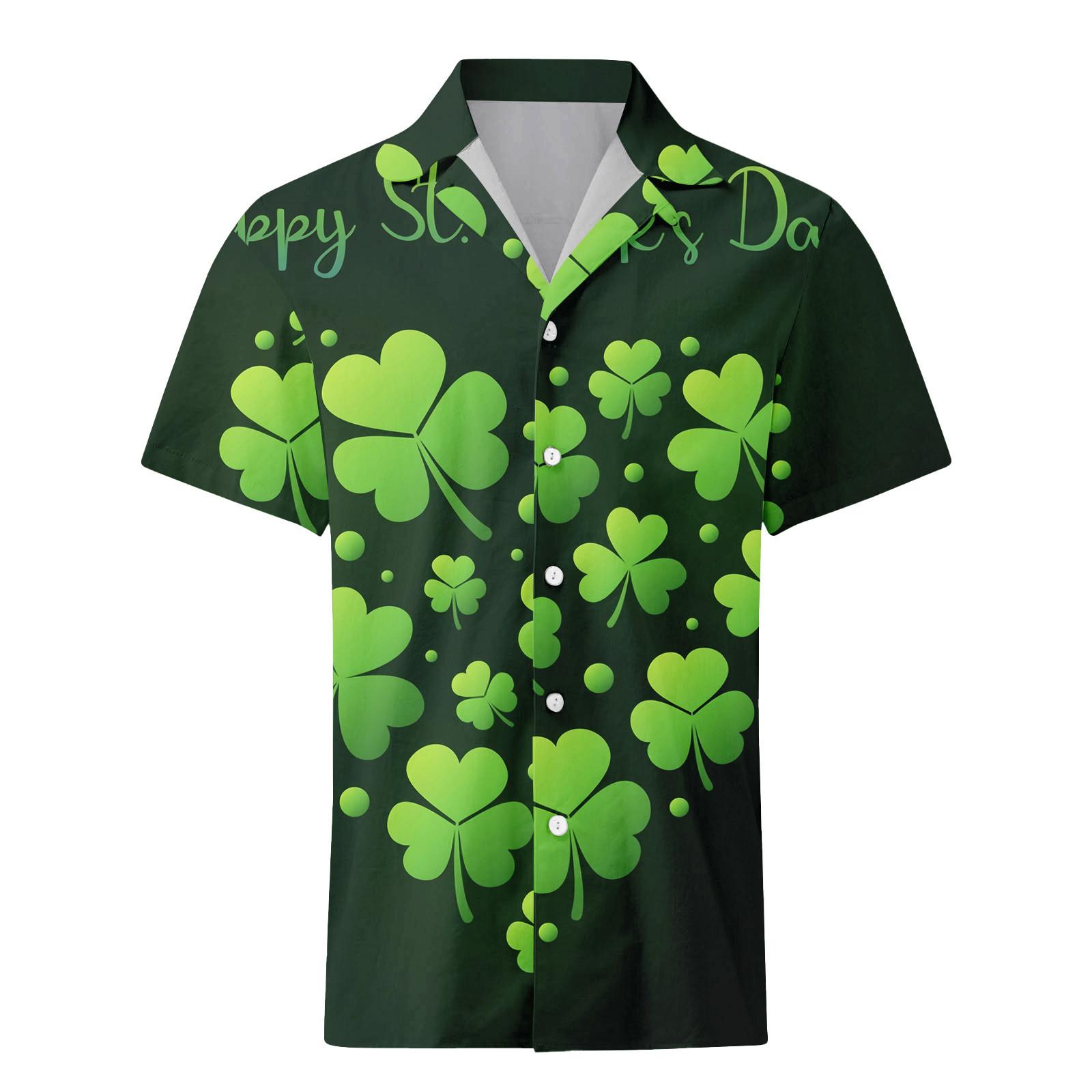 

Мужская повседневная рубашка с короткими рукавами и однобортным лацканом L