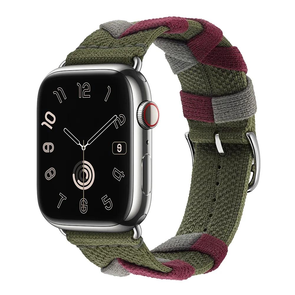 Strap For Apple Watch Ultra 3 49mm 46mm 42mm Braided Nylon Correa For iWatch Series 11 10 9 8 7 6 45mm 44mm 42mm 40mm 41mm Bracelet