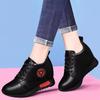 Women's 2025 Leather Hidden-Height Casual Non-Slip Soft Sole Shoes