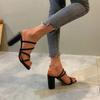 2024 New Women's Luxury Summer Sandals Brand Design High Heels Fashion Simple Solid Color Outdoor Sexy Open Toe Women's Slippers