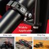 Aluminium Alloy UTV Whip Light Flag Mount Solid Heavy Duty Roll Bar Clamp 360° Adjustable Light Bar Mounts Bracket for Roll Cage