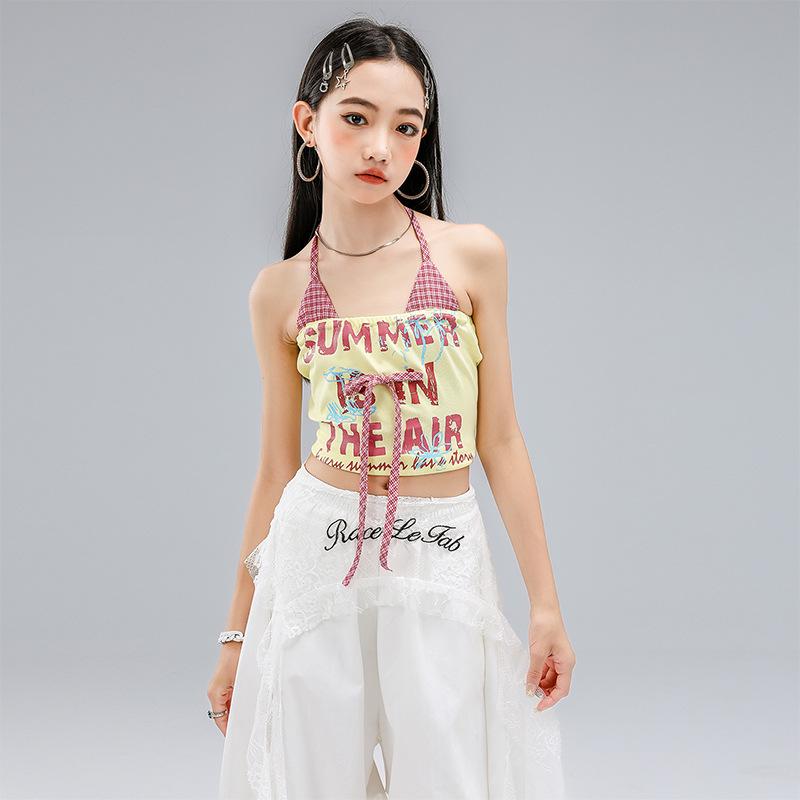 Blue Jazz Dance Costume for Girls - Trendy Street Dance Performance Outfit