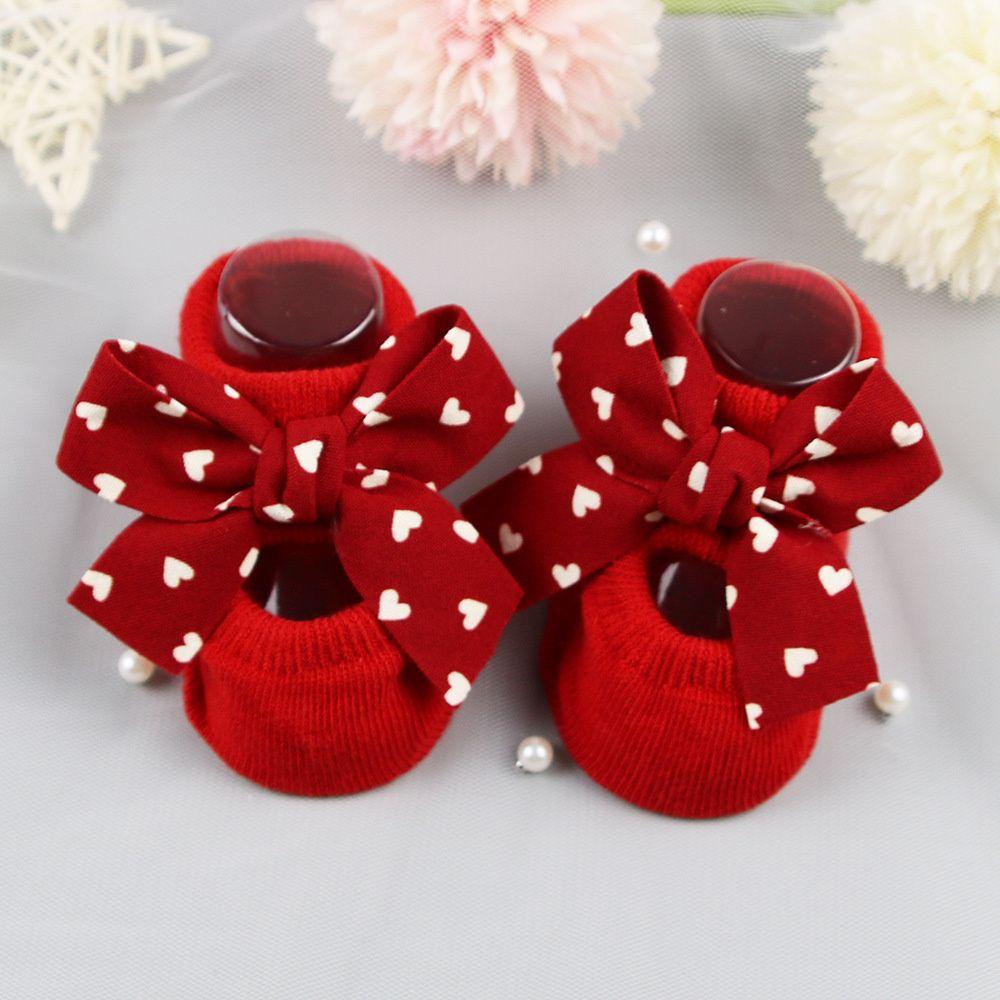 Cotton Infant Anti Slip Socks Socks Headband Set Toddler Floor Socks Newborn Baby Girl Socks