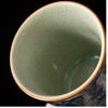 Handmade Ru Kiln Ceramic Tea Cup , Beige Chinese Kung Fu Tea Set, Dishwasher Safe Home Brewing Gift for Tea Ceremony