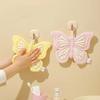 Coral Velvet Butterfly Hand Towel Traditional Creative Hanging Butterfly Towel Dual-purpose Quick-drying