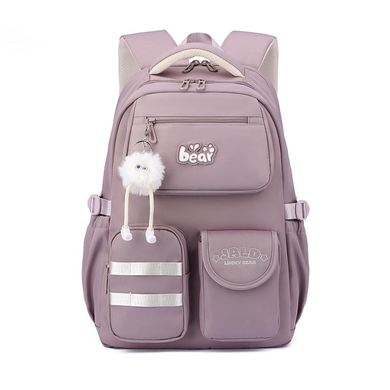 Middle School Student School Bag Girls Cute Backpack Casual Daypack Multiple Pockets Book Bag Waterproof Durable Travel Rucksack