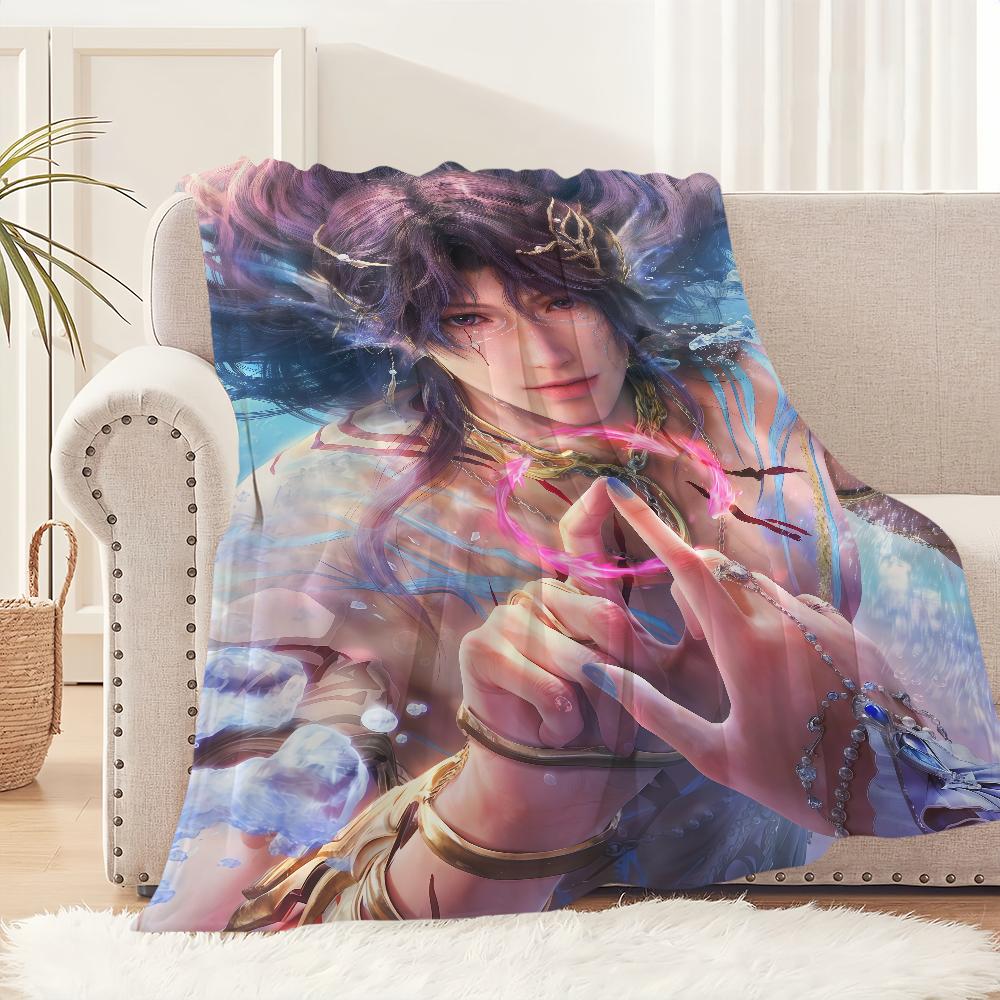 Love and Deepspace Rafayel Submerged Eclipse Merling Oath warm soft plush blanket for sofa living room bedroom travel Flannel