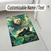 Personalized Crystal Velvet Carpet,Kontra K Custom Printed Name, Plush Area Rug For Home Indoor Decor