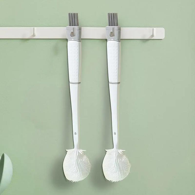 Water Bottle Cleaner Brush 5 In 1 Silicone Detachable Scrubber Long Handle Milk Bottle Kettle Wineglass Brushes Kitchen Tool