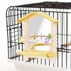 Anti-slip Bird Mirror with Perch Wear-resisting Bird Cage Toys Parrot Mirror Toy  Balconies