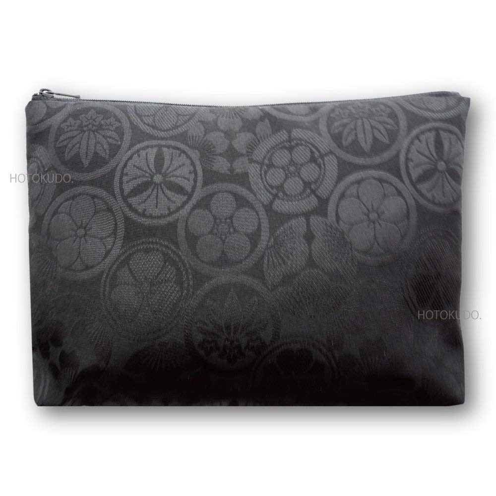 Pouch for Storing Goshuin Stamps Pattern (flower (black))