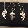 3Pcs Women's Best Friends Forever Heart Shape Jewelry Friendship Necklace Set
