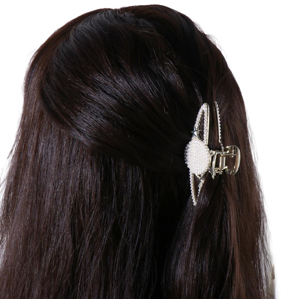 Girls for Thick Hair Large Women Hair Clip Korean Style Barrette Hair Crab Planet Pearl Claw Clip
