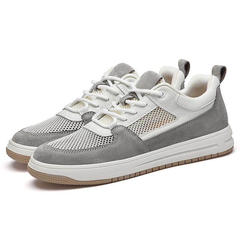 

Модные новые летние повседневные мужские и женские сетчатые кроссовки Повседневная спортивная обувь для скейтбординга Модные дышащие туфли для вечеринок на толстой подошве 43 серый