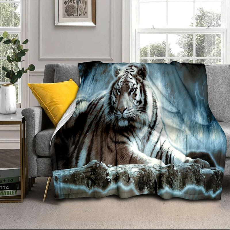 Colorful Tiger Portrait Blanket Flannel Blanket Throw Blanket Sofa Cover Blanket Soft Premium Blanket Picnic Blanket Tv Blanket Gifts