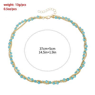 Stylish Layering Necklace Feature Sparkling Glass Crystals Adjustable Twist Chain For Casual or Formal Event