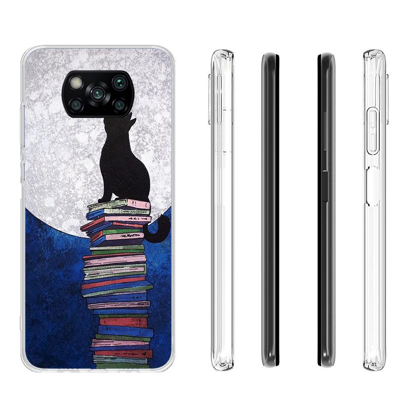 Black Cat Cartoon Cute Phnoe Case for Xiaomi Poco X5 X6 X7 Pro X4 Gt F7 Ultra M8 M7 Redmi 15C 15 13C 13 12C 12 Unique Cover Coqu