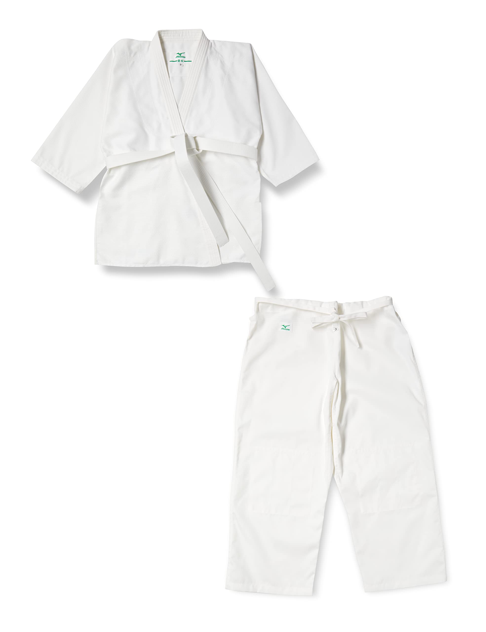 

MIZUNO Judo Uniform and Belt Recommended for School Size 3 (Top, Pants, Set), Athletics, 22JG5A90, White,