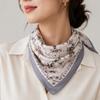 90cm High-End Retro Floral Silk Scarf - Neck, Outerwear, Bag Decoration, Hair Band, Headband