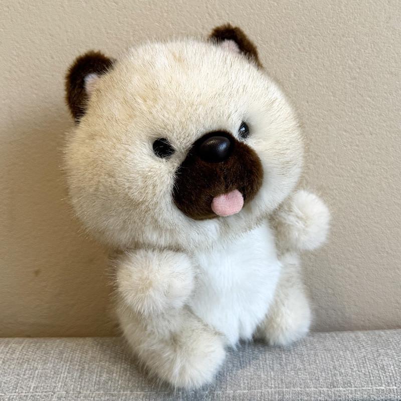 Cute Hairy Puppy Dinosaur Soft Plush Toy Big Head Baby Dinosaur Dog Stuffed Plushie Dolls Xmas Gift