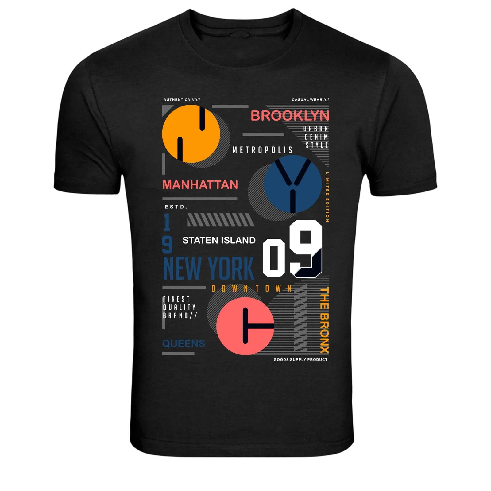 New York Metropolis Boroughs Urban Style Graphic T-Shirt XXXXL
