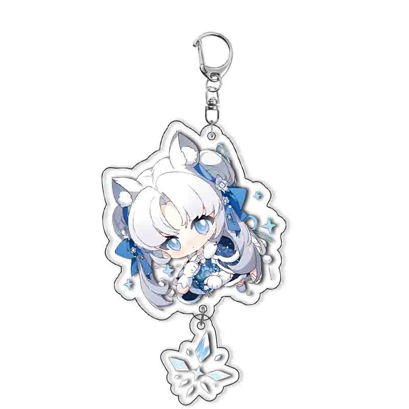 

Action Games Naraka Bladepoint Cosplay Anime Keychain Characters Valda Cui KurumiWuchen Yue Shan Ji Canghai Justina Gu 6 cm