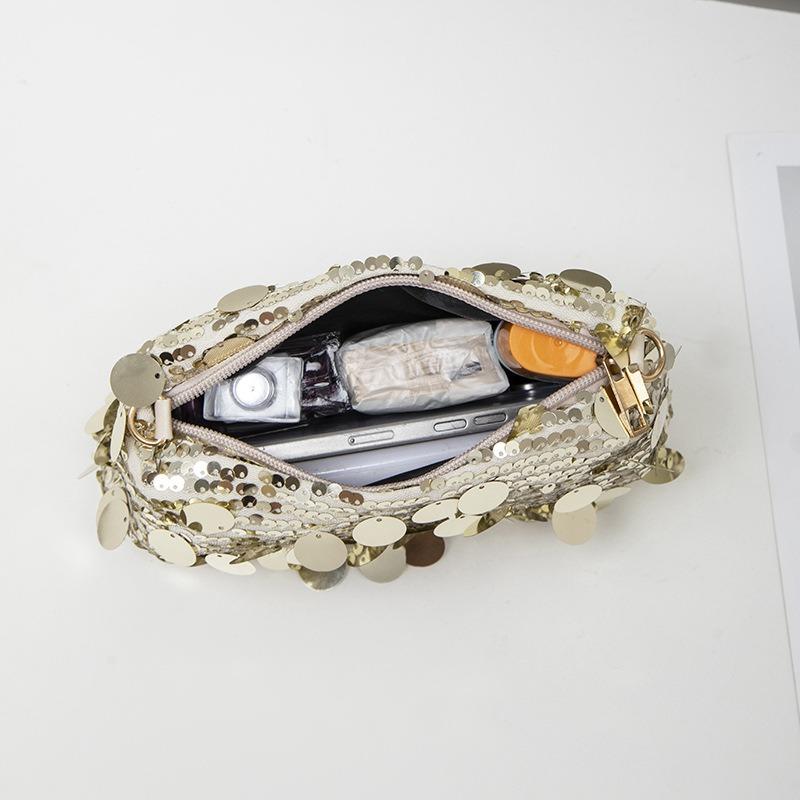 Women's Bag, New Trend Sequined Shoulder Bag, Fashionable and Simple Messenger Bag, One Piece.