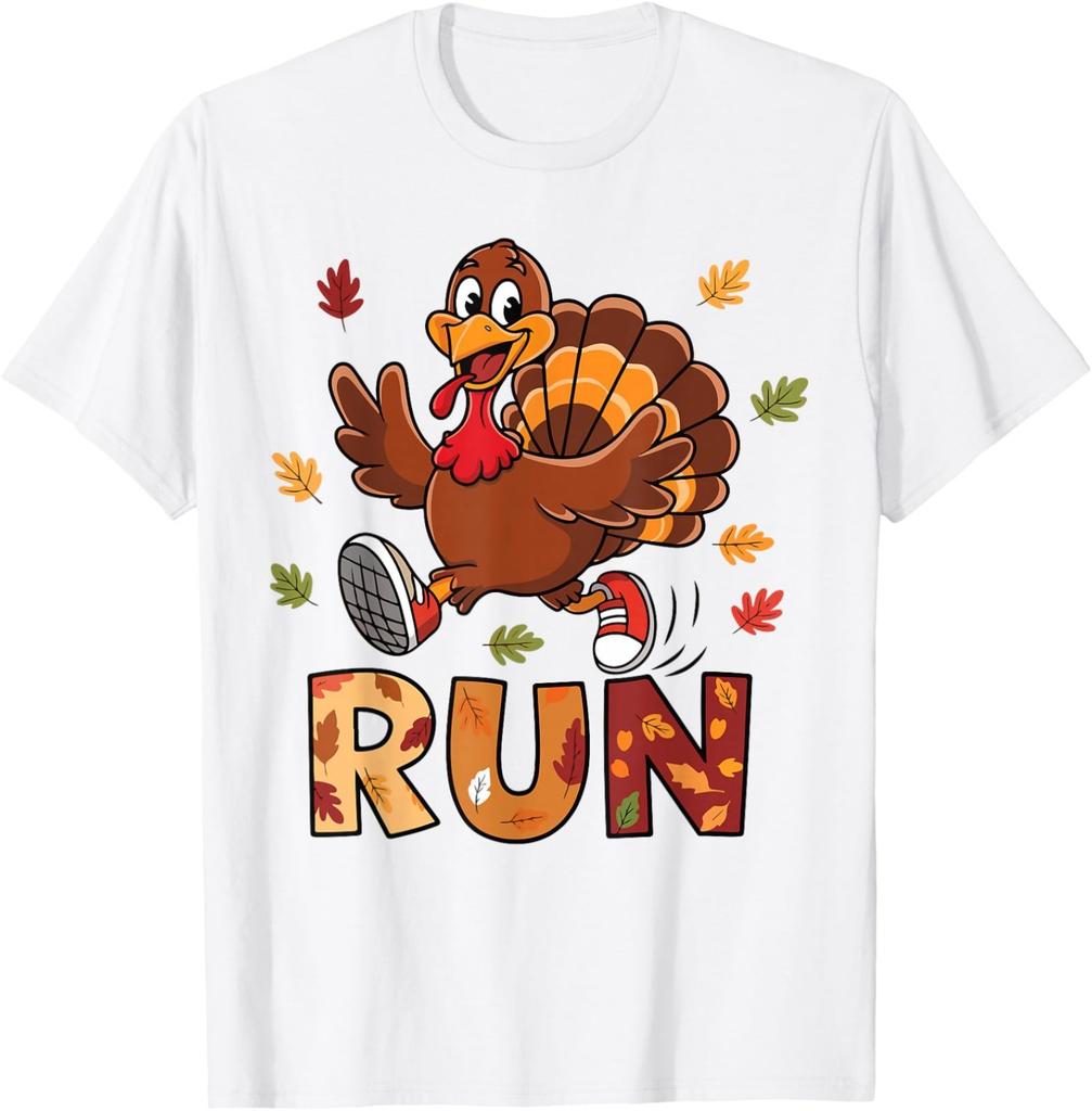 Turkey Run Costume Thanksgiving Running Turkey Unisex T-Shirt HU52