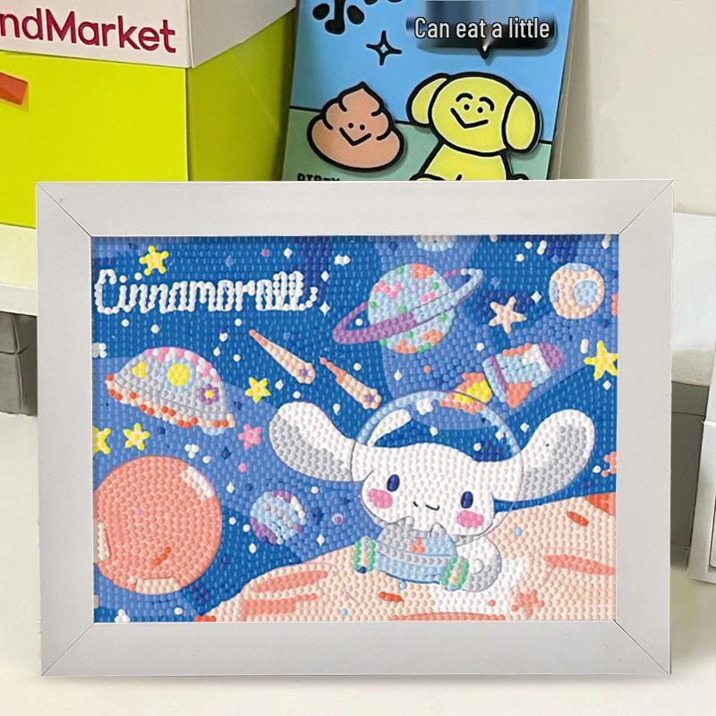 Kit de Peinture Diamant 5D Sanrio Encadré – Jouet Éducatif pour Enfants