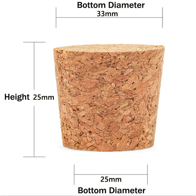 5-10 Stück Korkstopfen Flaschen Korkstopfen Holz Konische Korkstopfen Geeignet für Flaschen Bastelarbeiten und Weinflaschen 7