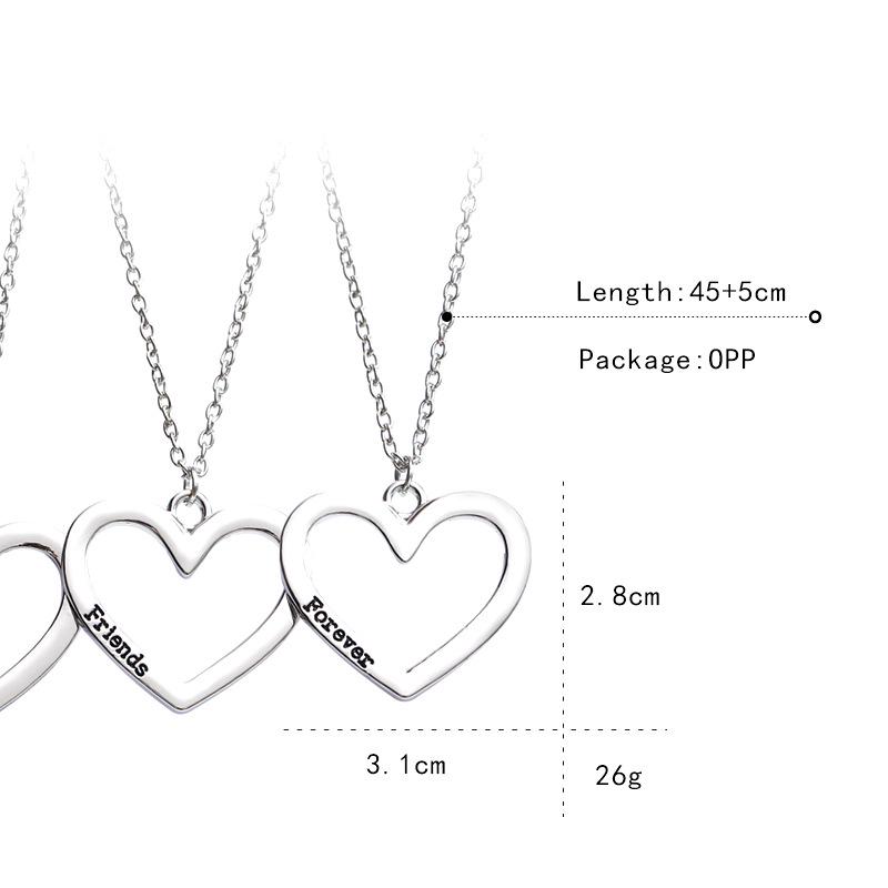 "Heart-to-Heart Best Friends Necklace Set"